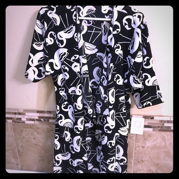 LuLaRoe Jackets & Blazers - Lularoe black and white Flamingos- small Shirley